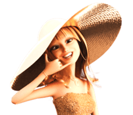 The Beautiful Woman with the big hat sticker #9416990