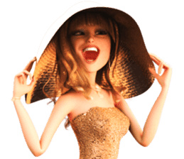 The Beautiful Woman with the big hat sticker #9416991