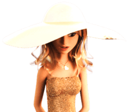 The Beautiful Woman with the big hat sticker #9416993