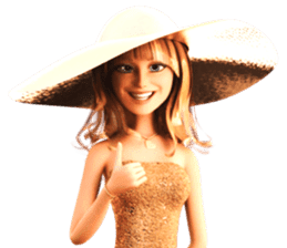 The Beautiful Woman with the big hat sticker #9416995