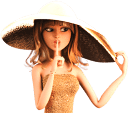 The Beautiful Woman with the big hat sticker #9416997