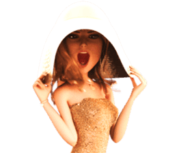 The Beautiful Woman with the big hat sticker #9416999