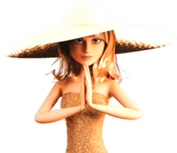 The Beautiful Woman with the big hat sticker #9417003