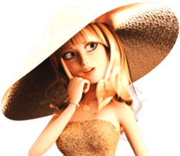 The Beautiful Woman with the big hat sticker #9417007