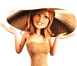 The Beautiful Woman with the big hat sticker #9417011