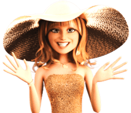 The Beautiful Woman with the big hat sticker #9417015