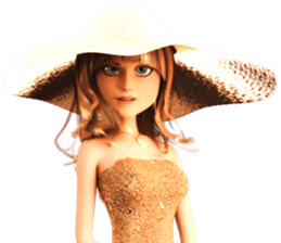 The Beautiful Woman with the big hat sticker #9417017