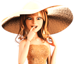 The Beautiful Woman with the big hat sticker #9417019