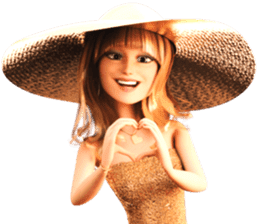 The Beautiful Woman with the big hat sticker #9417025