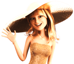 The Beautiful Woman with the big hat sticker #9417027