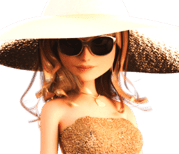 The Beautiful Woman with the big hat sticker #9417031