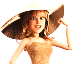 The Beautiful Woman with the big hat sticker #9417033