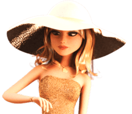 The Beautiful Woman with the big hat sticker #9417037