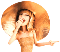 The Beautiful Woman with the big hat sticker #9417039