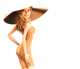 The Beautiful Woman with the big hat sticker #9417043