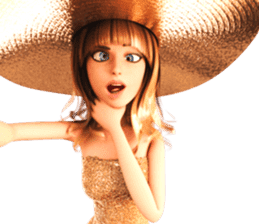 The Beautiful Woman with the big hat sticker #9417049