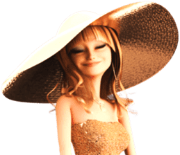 The Beautiful Woman with the big hat sticker #9417053