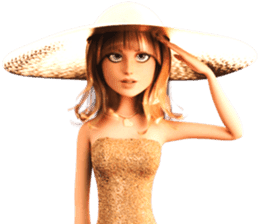 The Beautiful Woman with the big hat sticker #9417055