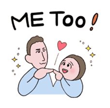 close or warm couple sticker #9417178
