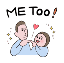 close or warm couple sticker #9417178