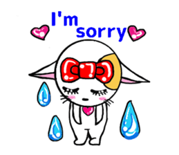 Mi of Cat ver.English sticker #9417407