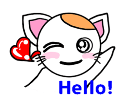 Mi of Cat ver.English sticker #9417420