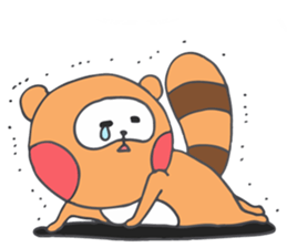 Raccoon dog sometimes Hip head dog sticker #9418241