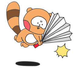 Raccoon dog sometimes Hip head dog sticker #9418244