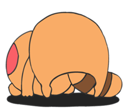 Raccoon dog sometimes Hip head dog sticker #9418253