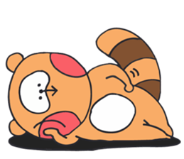 Raccoon dog sometimes Hip head dog sticker #9418254