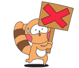 Raccoon dog sometimes Hip head dog sticker #9418258