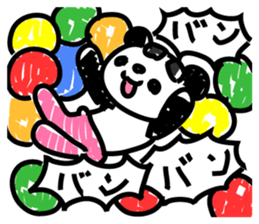 Frightening panda sticker #9418511