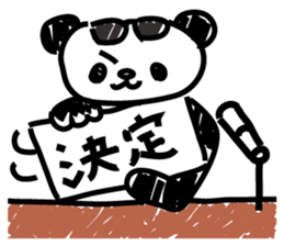 Frightening panda sticker #9418521