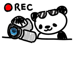 Frightening panda sticker #9418524