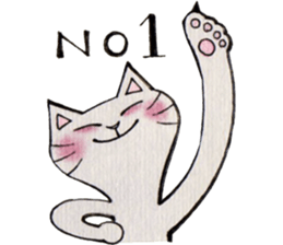 Gray lazy cat sticker #9418546