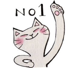 Gray lazy cat sticker #9418546