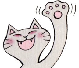 Gray lazy cat sticker #9418547