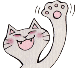 Gray lazy cat sticker #9418547