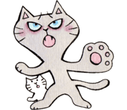 Gray lazy cat sticker #9418549