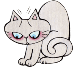 Gray lazy cat sticker #9418550
