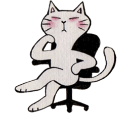 Gray lazy cat sticker #9418551