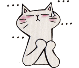 Gray lazy cat sticker #9418552