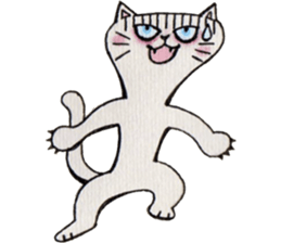 Gray lazy cat sticker #9418553