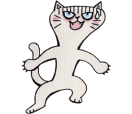 Gray lazy cat sticker #9418553