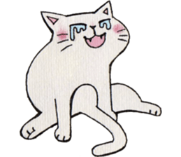Gray lazy cat sticker #9418554