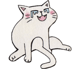 Gray lazy cat sticker #9418554