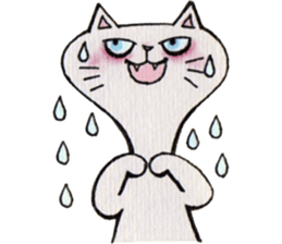 Gray lazy cat sticker #9418556