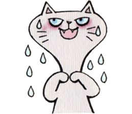 Gray lazy cat sticker #9418556