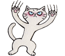 Gray lazy cat sticker #9418557