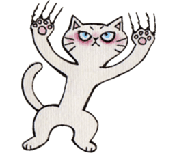 Gray lazy cat sticker #9418557